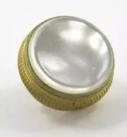 King Trumpet Finger Button New Old Stock Pearl Touch on Brass