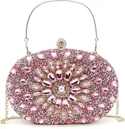 [Crbeqabe] Rhinestone Evening Clutch Purses for Women Wedding Clutch Party Purses Bridal Diamonds Clutch Prom Cocktail Handbags