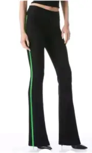 NWT Alice + Olivia - Olivia Bootcut Pants Garden Black Green Luxury $330 Size 0