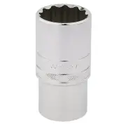 Draper 30mm HI-TORQ 12 Point Deep Socket 1/2" Sq Dr knurled Ring Polished 33858