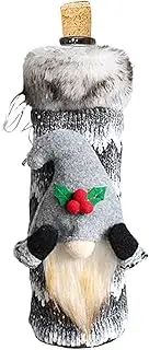 Xasbseulk Christmas Wine Bottle Cover | Wine Bottle Costume Christmas Gnome - Swedish Tomte Gnomes, Wine Bottle Decorations, Christmas Wine Bag for Hostess Table Decor