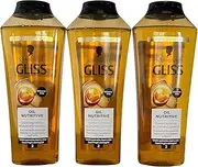 [Gliss] Hair Repair Shampoo, Oil Nutritive for Longer Hair Prone to Split Ends, 13.6 Ounces (Pack of 3)