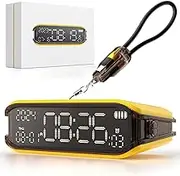 V-Checker Pomodoro Timer with Alarm Clock, Desk Productivity Timer, Rotating to Switch Functions, Real-Time, Countdown, Count-up for Classroom Study, Work, Fitness