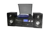 Lenoxx Home Entertainment System with CD/Turntable/Cassette & Burns Digital Media (CD114BL)