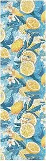 Amooorous Blue and Yellow Summer Lemon Grip Tape for Longboard Waterproof Grip Tape for pro Scooters Anti Slip mini Cruiser Skateboard Grip 33×9 Inch