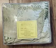 JS Sanders Collection 1500 Thread Count Egyptian Cotton Sheet Set Twin Leaves
