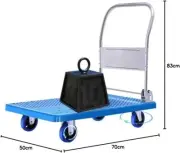 AIMALL Traderight Foldable Platform Trolley Hand Truck 150KG, Easy Storage