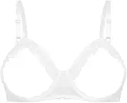 [GRRKDFQ] Women's Pyjama Sets See Through Sheer Mesh Open Cups Bra
