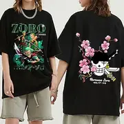One Piece Roronoa Zoro T-shirt Anime Cartoon Anime Harajuku Graphic Kawaii For Couple's Men's Women's Adults' Back To School Hot Stamping