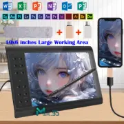 10x6"Digital Electronic Graphic Drawing Tablet with Battery-free Pen 233 Points