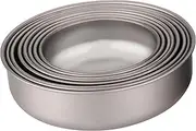 Oimzzr 8pcs Lightweight Stackable Bowl Portable Single Layer Dinner Fruit Bowl Food Container for Outdoor Camping