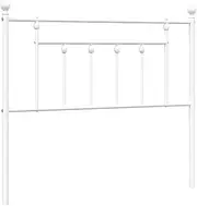 King Single Steel Headboard - Durable Metal Bed Frame Headboard for Modern Bedrooms, Easy Assembly, White Finish, 107 cm - Ideal for Small Spaces