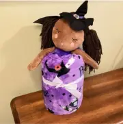 CYNTHIA ROWLEY CURIOUS KIDS WITCH FRIEND PILLOW & BUBBLE TROUBLE HALLOWEEN THROW
