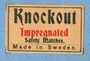 MATCHBOX LABELS SWEDEN- Knockout , export - **mint