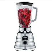 Oster 1000 Watt Durable Chrome Blender All Metal 5Cup Glass Jar NEW IN BOX
