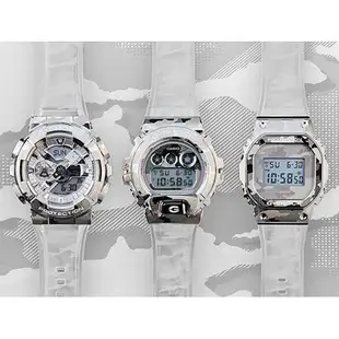 CASIO G-SHOCK 銀灰迷彩金屬電子手錶/GM-6900SCM-1