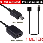 Micro USB Male to Female Extension Cable Data Sync Power Charger Adapter Cord 1m