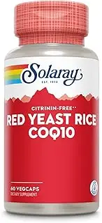 Solaray Red Yeast Rice Plus COQ-10 Supplement, 60 Count