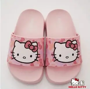 【震撼精品百貨】Hello Kitty 凱蒂貓~台灣製Hello kitty正版兒童矽膠拖鞋-粉(15~22號)*21472