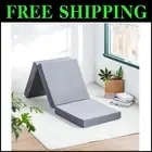 Compact Single Size Folding Mattress Topper - 4" Memory Foam with Washable Cover