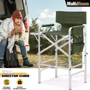 31" Foldable Director Chair Portable Camping Seat w/Cup Holder Tray+Side Pocket