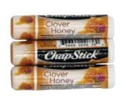 Chapstick Clover Honey Lip Balm, Lot of 3 Tubes, 0.15 ounces, Sealed