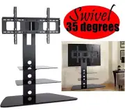 Universal LED LCD HDTV TV Stand 3 Shelf TV Mount Swivel Wall Bracket 32" - 80"