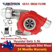 GEN1 High Flow Turbo Charger With Genuine Oil Feed Pipe For Hyundai Getz 1.5L (for: Hyundai)