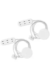 Globe Electric 3-Outlet Foot Switches with Designer Cord Set of (2)