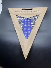Paper Star Lampshade By Chevron Trading Post. Blue Snowflakes. NIP! Like IKEA