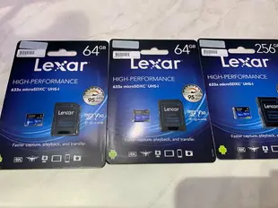 Lexar 雷克沙512g 512gb 633x microSD A2記憶卡 記憶卡全系列 lexar 128G下單