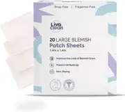 20 CT Large Hydrocolloid Acne Patches - for Pore Spots Nose Face Cystic Pimple Z