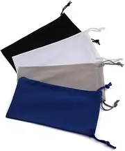 [LERTREE] 4 PACK Sunglasses Bag Microfiber Dustproof Eyeglasses Storage Pouch Eyewear Carrying Case w/Glasses Cloth