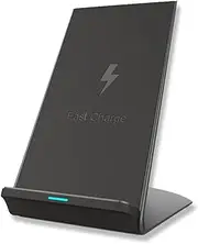 iPhone X Fast Wireless Charger, Coredy Wireless Charging QI Wireless Charger Pad for Samsung Galaxy Note 8/5 S8/S8 Plus S7/S7 Edge S6 Edge Plus,Standard Charge for Apple iPhone X / 8/8 Plus -Black