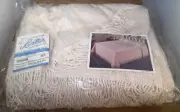 Vintage Bates Kennebunk Double Bedspread Antique White Fringes