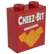Cheez-Bits Minifig Snack Box made using LEGO part - B3 Customs