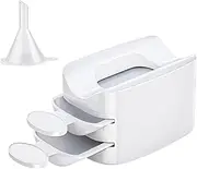 Dip Powder Tray – Portable Double Layer Nail Dip Container, Nail Dipping Powder Storage | nail artt Dip Powder Tray, Dip Powder Recycling Tray System With Scoop, Manicure Accessories For Home Salon