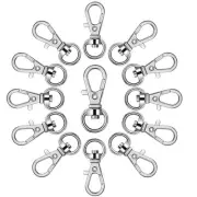 100Pcs Swivel Snap Hook,Stainless Steel Key Chain Clip Hooks Swivel Lanyard S...