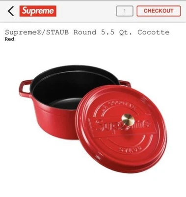 NEW IN BOX Supreme Staub Cocotte Ronde 26 - Cast Iron Pot 5.5 Liter