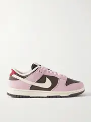 [Nike] Nike - Dunk Low Leather And Suede Sneakers - Brown - US6 US 6 Brown