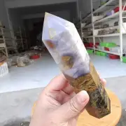 445g WOW! Natural Rare Pietersite Crystal Obelisk Quartz Tower Point Healing