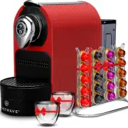 Espresso Machine and Coffee Maker (Red) - with Nespresso Original , Programma...