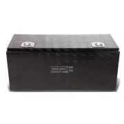 36" X18" X16"ALUMINUM BLACK PICKUP TRUNK BED TOOL BOX UNDERBODY TRAILER STORAGE