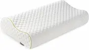 Chpstar Memory Foam Pillows, Cervical Neck Side Sleeper Pillow, Bed Contour Pillow for Sleeping, Ergonomic Orthopedic Pillow for Back Stomach Sleeper, Queen,Gold