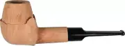 1 SINGLE BRIAR BLOCK PARTLY SHAPED STRAIGHT PIPE w STEM / PIPE MAKING MATERIAL