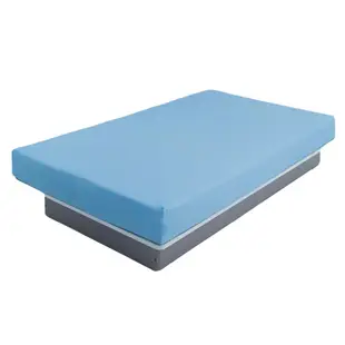 Sonmil純棉床包 100%精梳純棉 乳膠床墊 記憶床墊專用-水藍色素面/單人/單人加大/雙人/雙人加大