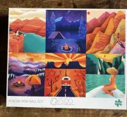 Jigsaw Puzzle Buffalo Games 1500 Pieces "Places You Will Go" New In Box