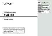 Denon AVR-890 Receiver Amplifier Owners Manual