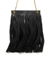 Saint Laurent Grace Large Fringed Leather and Suede Shoulder Bag