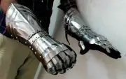 Medieval steel gauntlet gloves knight pair Of crusader armor reenactment gift